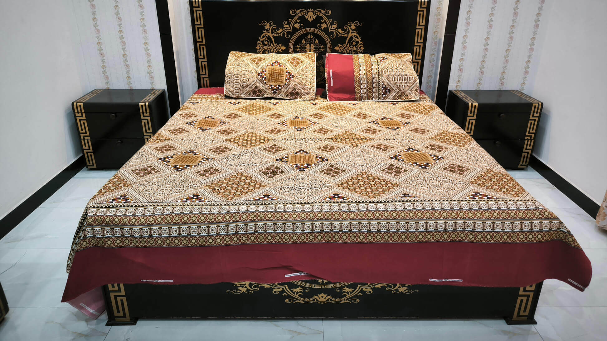bedsheet pillow covers summer D 4008 1 lahore pakistan