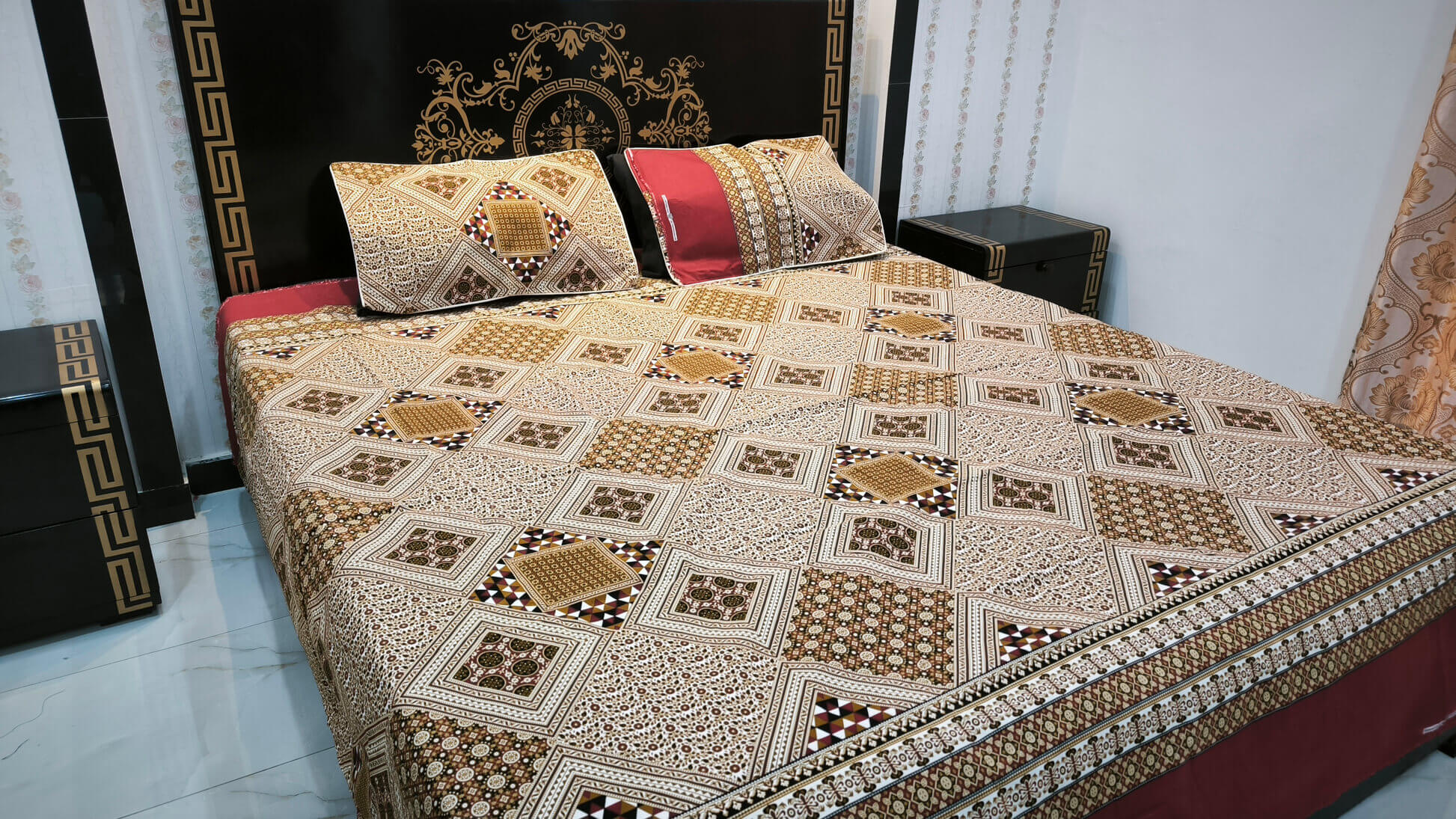 bedsheet pillow covers summer D 4008 5 lahore pakistan